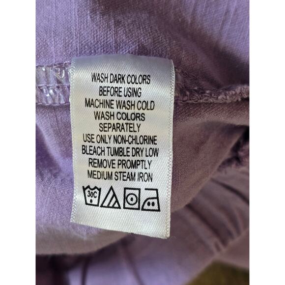 Woman Within Lavender Cotton Pants 24W Wide Leg Cropped Plus Size Comfy Chic - Picture 9 of 9